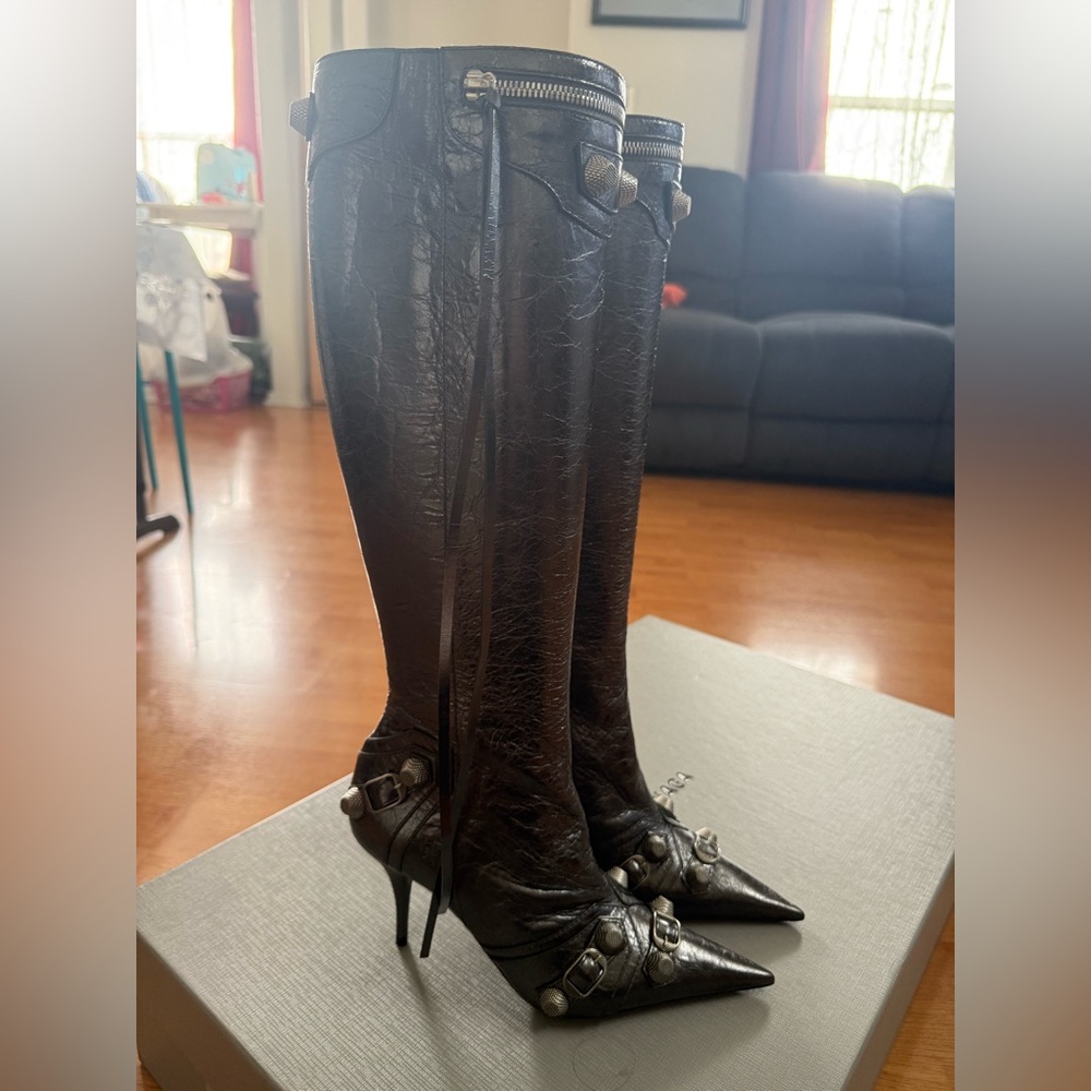 Balenciaga Cagole Metallic Boots - Picture 5 of 7